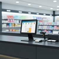 Écran client LED 1024*768 Moniteur POS 10 pouces Écran tactile