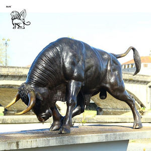 Décoration de prairie extérieure personnalisée grandeur nature en métal animal africain gnu cuivre Statue bronze gnou sculpture de <span class=keywords><strong>gnous</strong></span> - Product Image 4