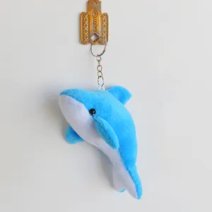 רך מקורי חדש חמוד בפלאש דולפין בובת Keychain ממולא בפלאש צעצוע מלא בובת מפתח טבעת