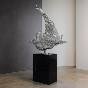 JingYue Sculpture de décoration abstraite imprimée en 3D personnalisée Artisanat en résine fait à la main pour le salon Hôtel Villa <span class=keywords><strong>Club</strong></span> Décor - Product Image 4