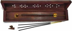 Klasik hafif ahşap tütsü saklama kutusu el oyması tütsü brülör depolama tütsü tutucu - Product Image 3