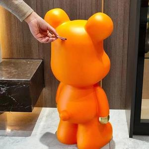 Popolare Statua di Orso Artistica Scolpita in Resina da 28 cm, Salvadanaio, Ornamento per la Casa, Regalo per la Nuova Casa per Ragazze - Product Image 1
