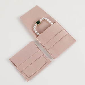 Bolsa de Joyería de Microfibra de 8*8cm con Inserto para Collar, Bolsa de Terciopelo de Alta Calidad para Empaque de Joyería con Logotipo (1) - Product Image 6