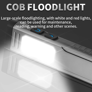 EDC Đèn pin 1000mAh pin nam châm mạnh mẽ Type-C USB Torch cao dB buzzer báo động Red COB <span class=keywords><strong>xte</strong></span> <span class=keywords><strong>Led</strong></span> Ngoài Trời làm việc đèn pin - Product Image 2