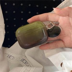 Étui pour Apple AirPods 3, vert foncé dégradé avec pendentif, protection intégrale, antichoc - Product Image 2