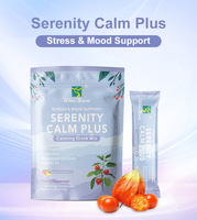 Serenity Calm Plus, Mezcla de Bebida Sin Azúcar con Frutas, Ashwagandha, L-teanina, Glicinato de Magnesio, Vitamina D3, Suplemento Dietético