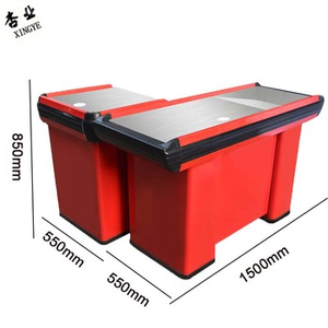 Por encargo rojo al por mayor tienda <span class=keywords><strong>de</strong></span> comestibles mesa <span class=keywords><strong>de</strong></span> cajero supermercado Mostrador <span class=keywords><strong>de</strong></span> pago con pantalla - Product Image 3