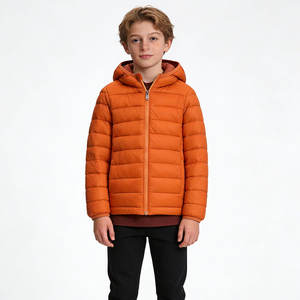 <span class=keywords><strong>Manteau</strong></span> d'<span class=keywords><strong>hiver</strong></span> léger en coton rembourré à capuche pour garçons et filles avec fermeture éclair, design décontracté pour adolescents, enfants, doublure en duvet doux - Product Image 3
