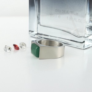 yunnique Rose Gold Square Emerald <b>Ring</b> With Diamond Accents Women's Fashion Jewelry Gift - Product Image 4