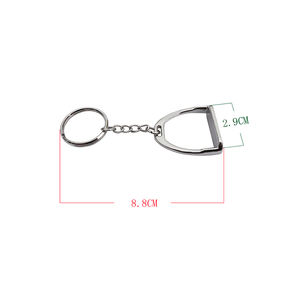 Porte-clés étrier de cheval, porte-clés en alliage de zinc avec placage. Avec anneau en O. K006 - Product Image 5