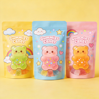 Sachet refermable à fermeture éclair robuste, personnalisable avec impression de motifs, de qualité alimentaire, pour collations, bonbons et chocolat