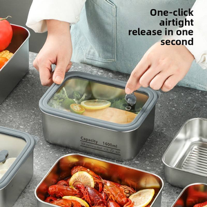 Recipiente <span class=keywords><strong>de</strong></span> Acero Inoxidable 304 con Tapa, Hermético, Apto para Microondas, para Comida Caliente o Frí<span class=keywords><strong>a</strong></span>, Venta al Por Mayor, Logotipo Personalizado - Product Image 5