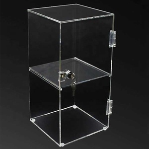 Vitrine de Comptoir à 2 Niveaux en Acrylique Transparent avec Serrure de Sécurité pour Bijoux, Objets de Collection et Magasins de Détail - Product Image 1
