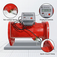 Débitmètre à ultrasons à pince, mesure sans contact, capteur haute précision, certifié ISO/CE, étanche IP65/IP68, en acier inoxydable