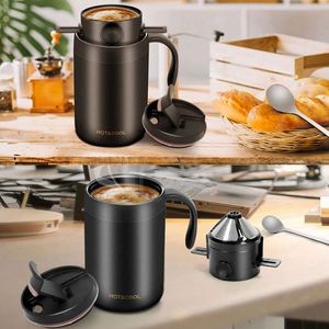 Popular Indoor Outdoor Dripper Coffee Mug Travel Manual Coffee Maker <b>Set</b> Stainless Steel Coffee Cup - Product Image 5