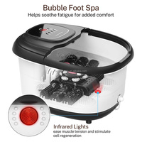 Appareil de massage pour pédicure à domicile avec bain spa, bulles, massage shiatsu rotatif automatique, chauffage, température réglable, en plastique ABS