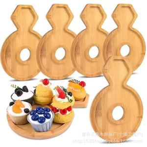 Solid Wood Tray Wedding Decoration <b>Ring</b> Shape Deli <b>Plate</b> Home Living Room Use - Product Image 5
