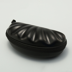 Vỏ sò màu đen cổ điển cứng kính mắt Eva dây kéo kính mát bao bì hộp sang trọng PU da trường hợp logo - Product Image 3