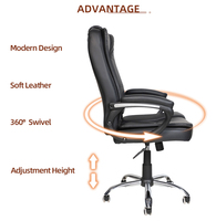 Silla de Oficina Ejecutiva con Respaldo Alto, Ergonómica, Giratoria, Ajustable, Silla de Escritorio para Gerentes con Reposabrazos