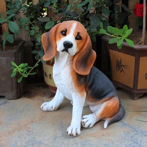 Escultura de Perro <span class=keywords><strong>Beagle</strong></span> de Tamaño Real, Realista, para Decoración del Hogar, Impresionante Estatua de <span class=keywords><strong>Beagle</strong></span>, Adorno Navideño para Jardín - Product Image 1