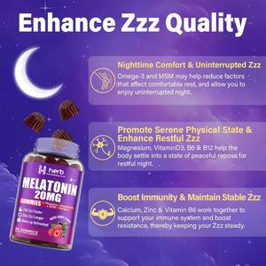 Gomitas de Melatonina Good Dream de Marca Privada OEM, Apoyo Vitamínico para el Sueño para Hombres y Mujeres, Mejora de la Memoria, Fruta Natural para Recién Nacidos - Product Image 3