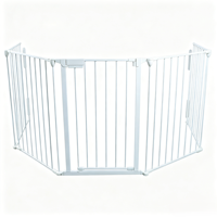 Barrière pliante en métal, clôture de sécurité pour animaux de compagnie, portail en acier réglable et rétractable pour balcon et escalier intérieur, design robuste
