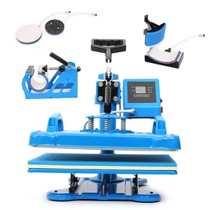 Best Selling Multinational Combo Transfer Machine T-Shirt Sublimation 5 in1 Heat Press Printing Machine Manual