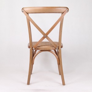 Silla apilable de madera curvada de estilo Vintage rústico, silla cruzada de madera con respaldo X, silla de comedor de boda con respaldo cruzado para restaurante Bistro - Product Image 4