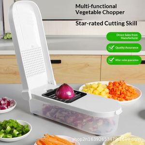 Source Factory 7 in 1 Multifunctional Vegetable Cutter Durable Safe for Onion Potato Fruit <b>Slicing</b> Shredding Tool - Product Image 2