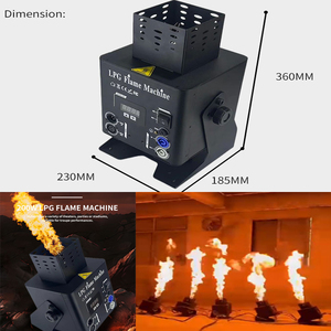 DMX yangın makinesi 512 elektrikli kablosuz uzaktan kumanda <span class=keywords><strong>DJ</strong></span> sahne konserler etkisi kuru buz ile pişirme gaz alev atıcı - Product Image 1