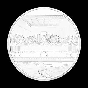 İsa son akşam yemeği sikke gümüş kaplama tanrı dünya desen hatıra koleksiyon hediye seviyor - Product Image 6