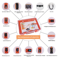 Kit Educativo de Robótica STEM con Chasis Mecanum 4x4 para Niños Mayores de 8 Años, Programación con Microbit para Aprender Python