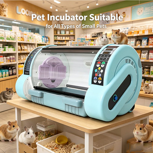 Incubateur vétérinaire portable et réutilisable pour animaux de compagnie, cage de soins intensifs 1-7L, débit réglable, oxygénothérapie à 95% d'oxygène pur pour la récupération des chats - Product Image 1