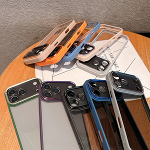 Custodia <span class=keywords><strong>Trasparente</strong></span> in Acrilico per <span class=keywords><strong>iPhone</strong></span> 17 Pro Max 16 15 14 Plus 13 12 Pro <span class=keywords><strong>11</strong></span> <span class=keywords><strong>con</strong></span> Cornice Metallica per Fotocamera - Product Image 2
