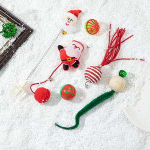 Nouveau jeu de jouets interactif pour chat de Noël Teaser Stick pour soulager l'ennui Pet Chew Toys - Product Image 4