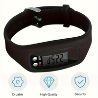 Montre multifonctionnelle Fitness Tracker Podomètre numérique LCD pour l'extérieur Course à pied Marche Jogging