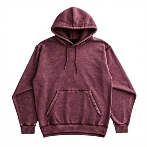 เสื้อฮู้ดดี้โอเวอร์ไซส์ผู้ชาย สีพื้น มีกระเป๋า แขนยาว สวมใส่สบายๆ สำหรับฤดูใบไม้ร่วง ผ้าฝ้าย 100% ผ้าเฟรนช์เทอร์รี่ถัก รุ่น 2027 - Product Image 3