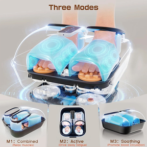 Masseur corporel électrique Shiatsu avec rouleaux, machine de massage des pieds et des jambes avec coussins d'air et télécommande, <span class=keywords><strong>spa</strong></span> détoxifiant pour les pieds - Product Image 2