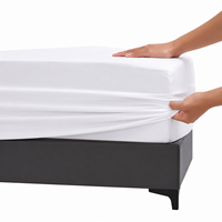 Housse de matelas imperméable en tricot warp, drap-housse pour fournisseur hôtelier, taille personnalisée