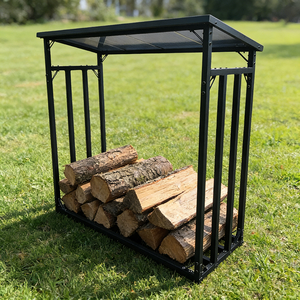 Porte-bûches résistant aux intempéries, grande capacité, acier robuste, structure stable, rangement pour <span class=keywords><strong>bois</strong></span>, foyer extérieur, patio, porte-bûches pour <span class=keywords><strong>bois</strong></span> <span class=keywords><strong>de</strong></span> <span class=keywords><strong>chauffage</strong></span> - Product Image 4