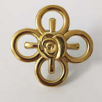 Poignée de meuble en laiton motif trèfle rose, tirette décorative pour tiroir, quincaillerie pour armoire et placard domestique