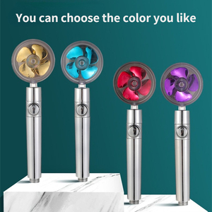 Shower <b>Head</b> Water Saving High Propeller Flow Shower <b>Head</b> with <b>Fan</b> Built-in Filter Rainfall Bathroom Accessor - Product Image 2