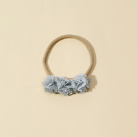 Bandeau à fleurs en mousseline de soie de couleur unie pour enfants Bandeau élastique en nylon pour bébé Accessoires pour cheveux fins pour bébés