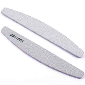 Limes à ongles professionnelles demi-lune 80 100 180 240 grain papier de verre lavable émeri manucure pédicure Art outils produit approvisionnement - Product Image 6