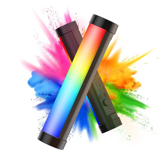 LUXCEO P100 Rgb Led Video Light Magnetic Wand Handheld Usb Rechargeable Battery Powered Tube Lighting Rbg for Photography