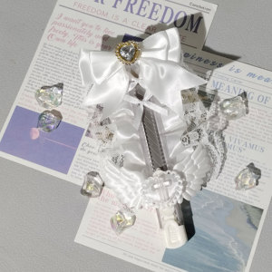 Simpatici coltelli da scrivere a mano in pizzo Lolita <span class=keywords><strong>anime</strong></span> adorabili Wing Bowknot aperti dolce Kawaii Box Cutter lettera apriscatole coltello per posta - Product Image 5