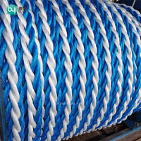 Cordes de filament mono en polypropylène à huit brins Corde d'amarrage tressée Danline à 12 brins 30mm 65mm X 220 Mtr pour l'industrie de la pêche