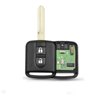 Coque de clé télécommande 2 boutons 433 MHz électronique puce 46 5WK4 876 pour Maxity Qashqai Elgrand X-TRAIL Noir