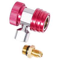 Adaptateur rapide R134A réglable pour manomètre de climatisation automobile, connecteur rapide haute et basse pression pour réfrigérant de voiture