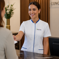 Uniformes Profesionales para Mujer OEM ODM, Ropa de Trabajo para Equipo, Uniformes Corporativos para Recepcionistas, Prendas de Corte Ajustado para Personal